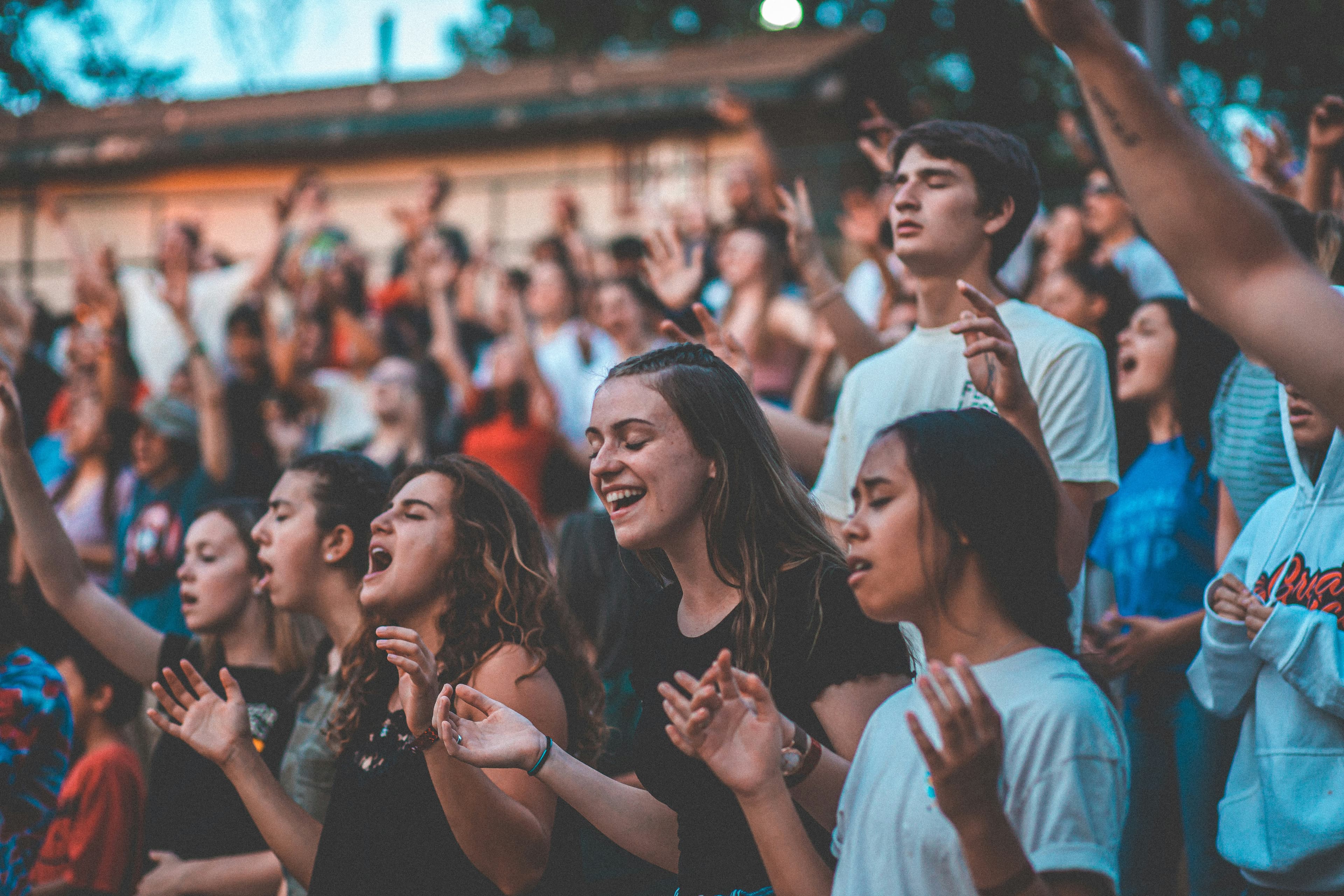Students in circle
